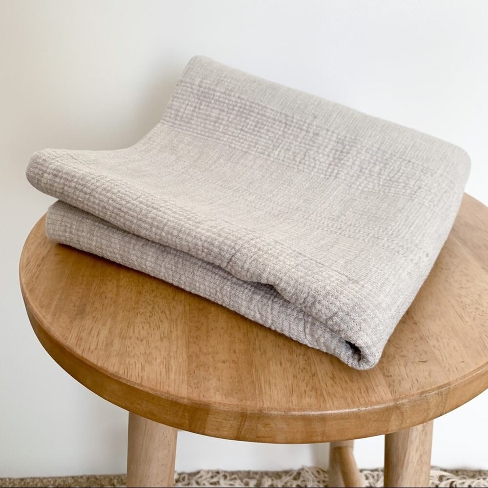Restoration Hardware Banded Washed Linen King Sham
